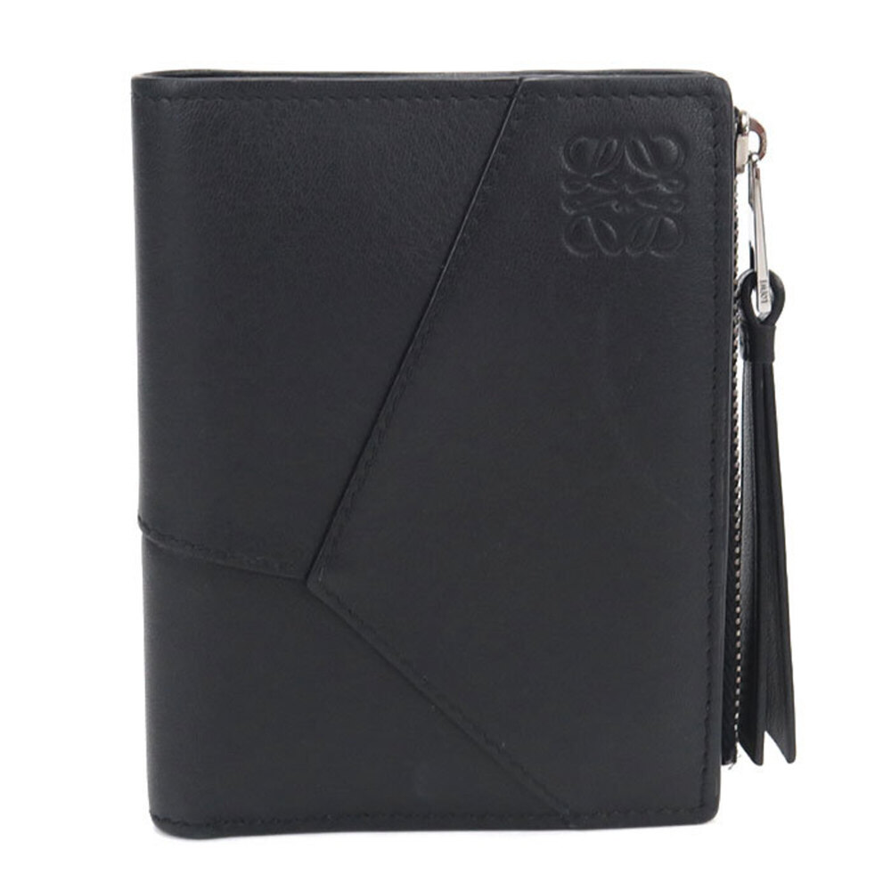 LOEWE Bi-fold Wallet C510W73X08 Slim Compact Puzzle Men's Black